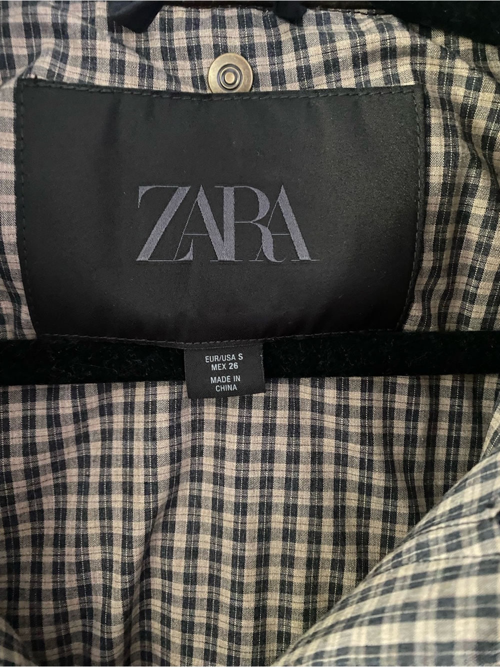 ZARA ZW Collection Viral Hooded Jacket Coat Trench Navy Size S SOLD OUT $179 - Picture 9 of 14